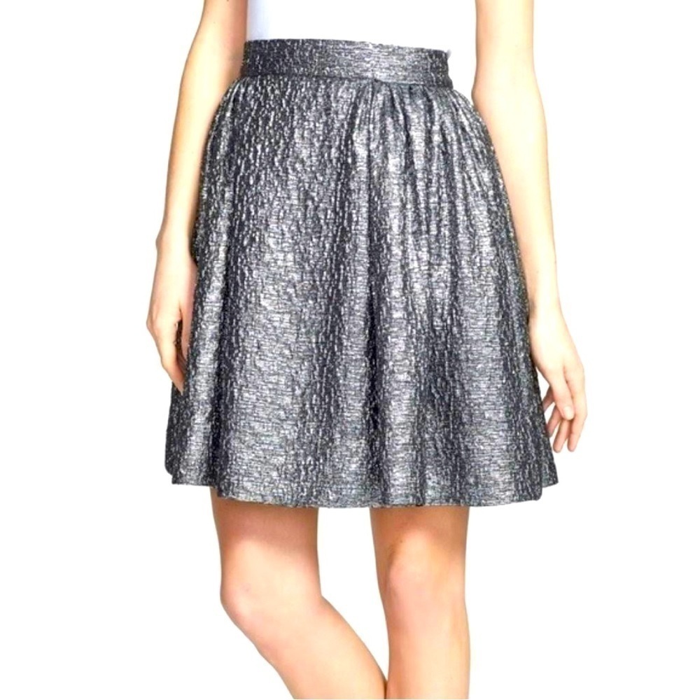 Nwot English Factory Pleated Metallic Skirt - Size Small